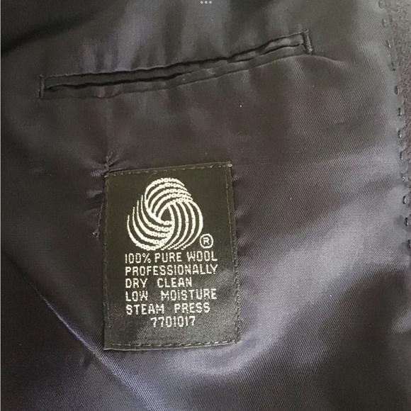 MANCILLAS International Mens 100% Blue Wool Pinstripe Two Button Suit Coat 46R - Picture 14 of 14